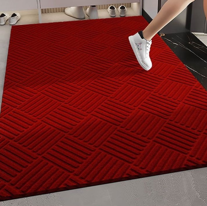 玄関マット 立体溝構造幾何学模様吸水速乾