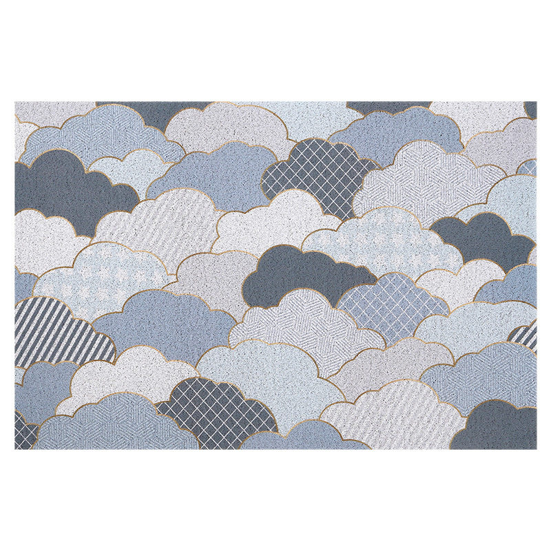玄関マット 和モダン雲柄デザイン