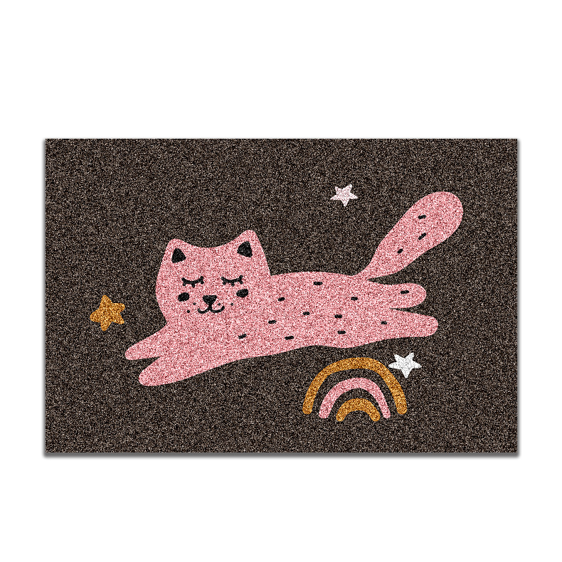 玄関マット ゆったりくつろぐ動物柄玄関マット