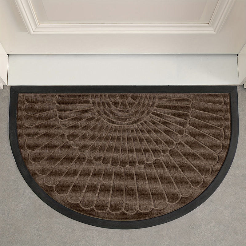 玄関マット 吸水速乾扇型デザイン玄関マット屋外用