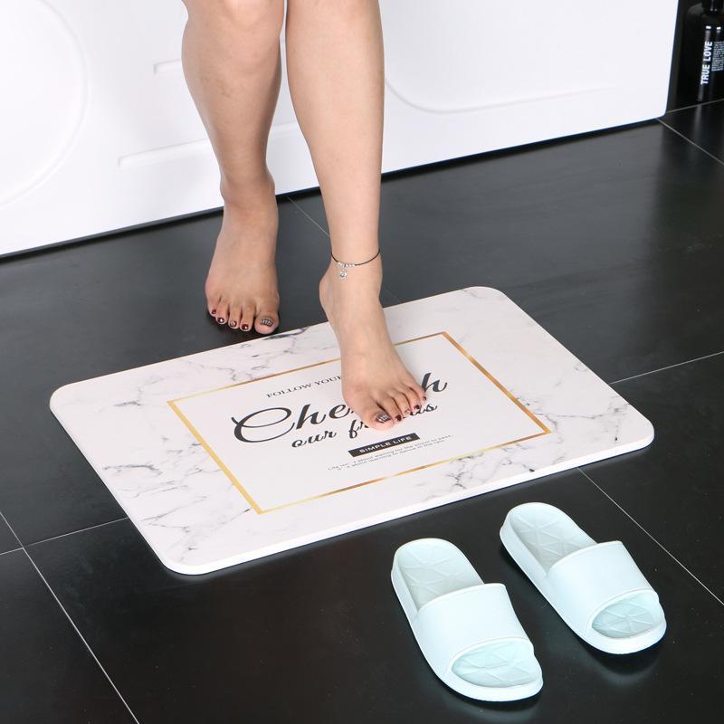 玄関マット 大理石模様の速乾マット