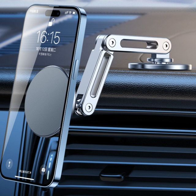 スマホホルダー　車 折り畳み式マグネット車載ホルダー