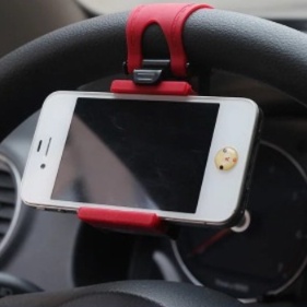 スマホホルダー　車 ハンドル取付けスマートフォンナビ架台