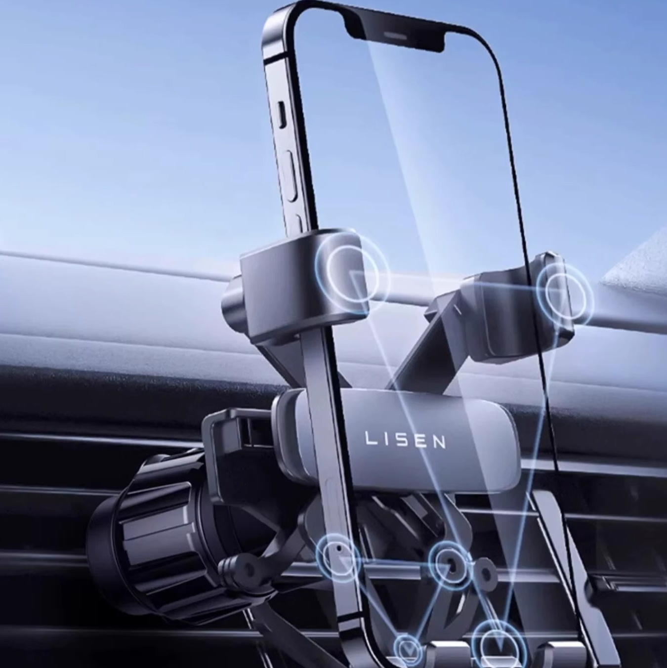 スマホホルダー　車 高機能調整式エアコン取付スマホホルダー