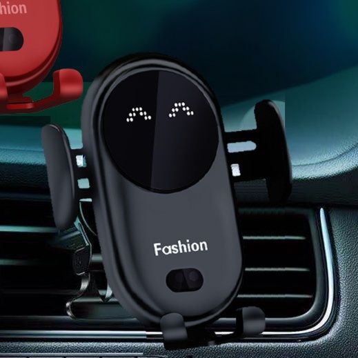 車 スマホホルダー 自動開閉式無線充電対応車載携帯電話固定器