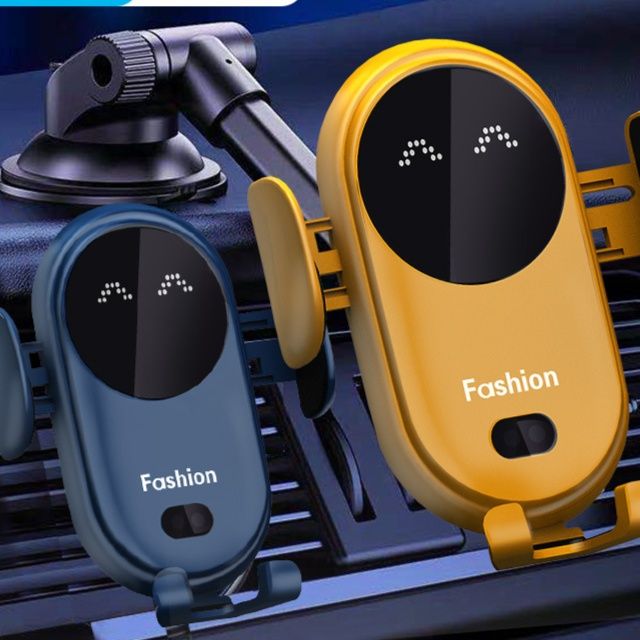 車 スマホホルダー 自動開閉式無線充電対応車載携帯電話固定器