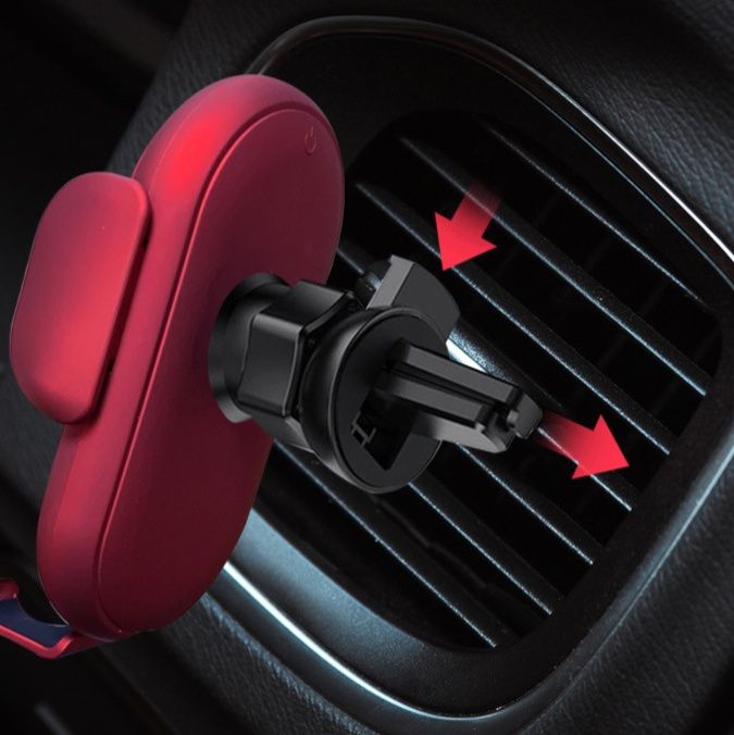 車 スマホホルダー 自動開閉式無線充電対応車載携帯電話固定器