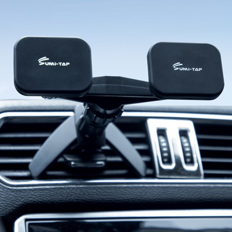 車 スマホホルダー 三角固定式二台同時使用対応車載台座