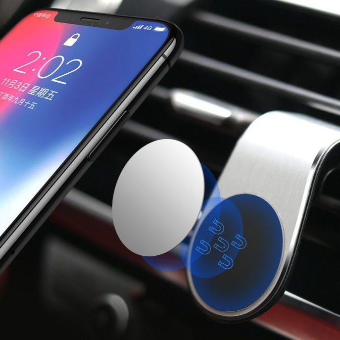 車 スマホホルダー 強力磁石式エアコン送風口固定型携帯端末保持器