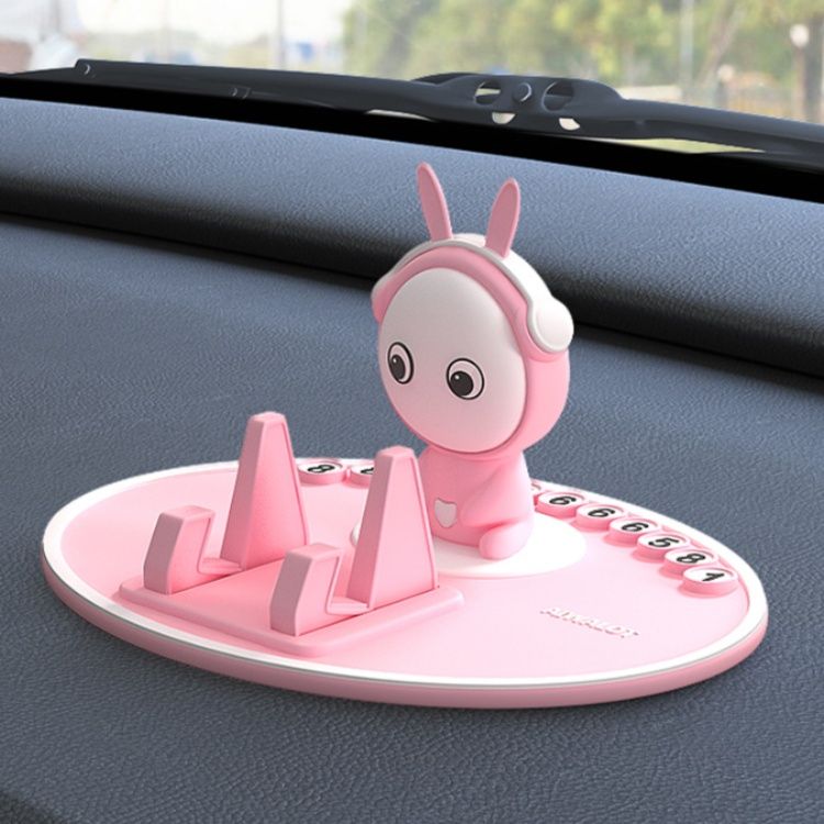 車 スマホホルダー 可愛いうさぎ型車載携帯電話固定台