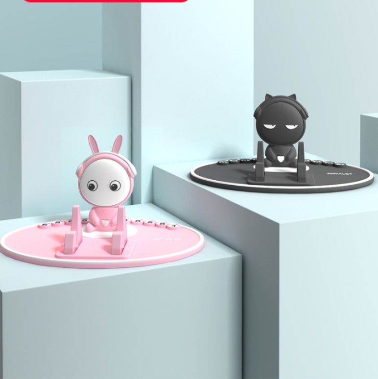 車 スマホホルダー 可愛いうさぎ型車載携帯電話固定台