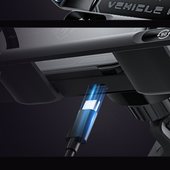 車 スマホホルダー 360度回転式冷却ファン付車載携帯電話固定台