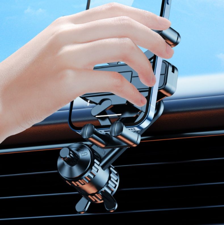 車 スマホホルダー 重力感応式エアコン通気口固定携帯端末台