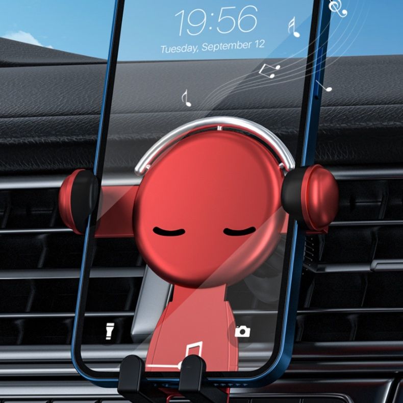 車 スマホホルダー かわいい人形型車載携帯電話立てエアコン吹出口専用