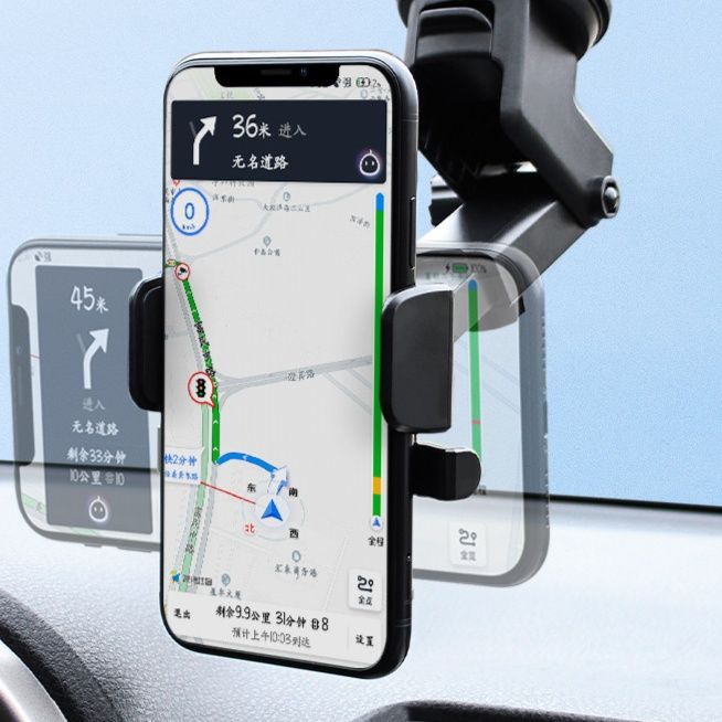 車 スマホホルダー 三百六十度回転式自動開閉車載吸盤固定台