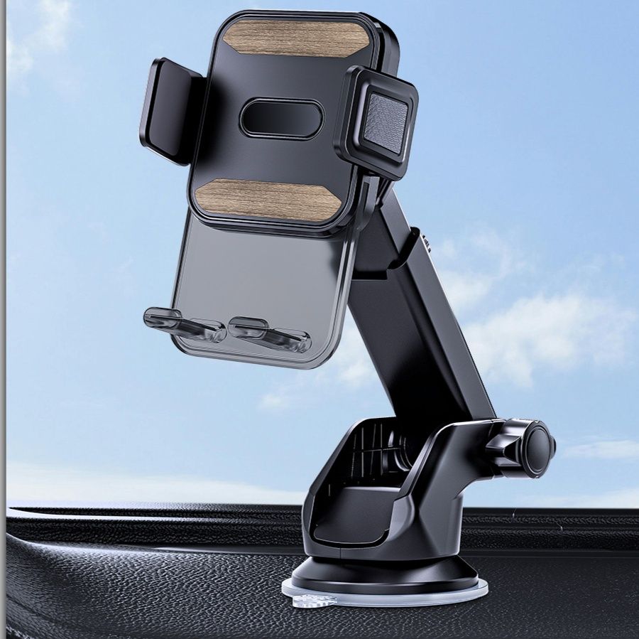 車 スマホホルダー 伸縮アーム式吸盤固定車載スマホホルダー