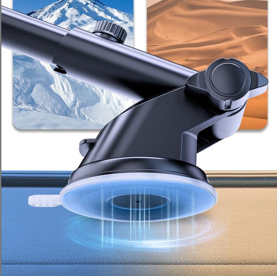 車 スマホホルダー 伸縮アーム式吸盤固定車載スマホホルダー