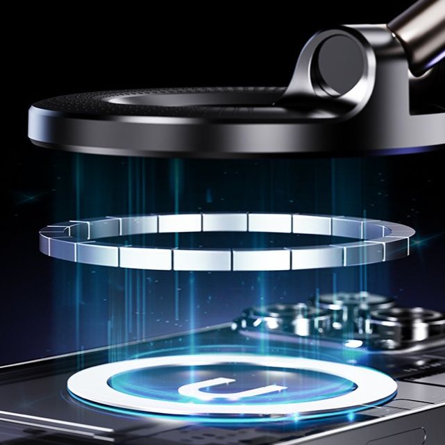 車 スマホホルダー 真空吸盤式角度調整可能磁気車載スマホホルダー