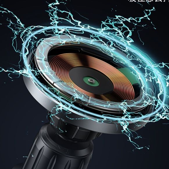 車 スマホホルダー 車載ワイヤレス充電機能付き磁気吸着式スマホホルダー