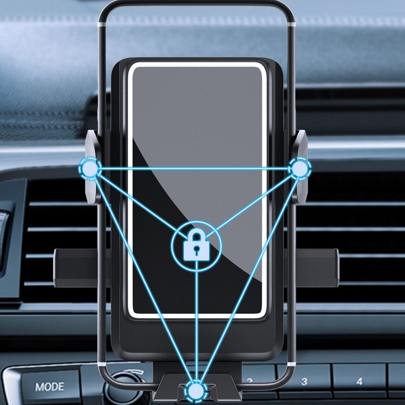 車 スマホホルダー 車載用エアコン吹き出し口固定式スマートフォンホルダー