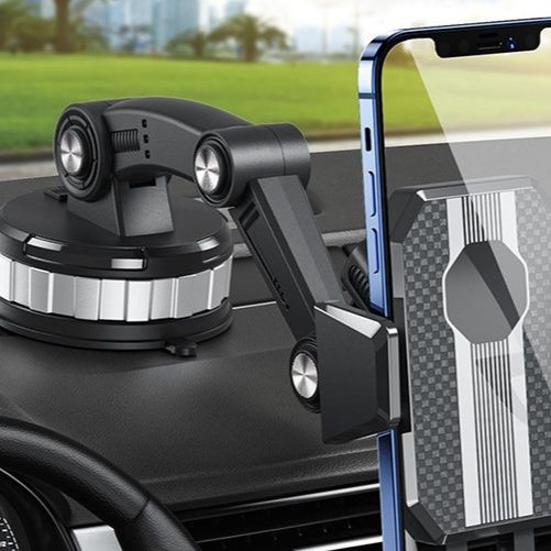 車 スマホホルダー 真空吸着式伸縮アーム付き車載用スマホホルダー