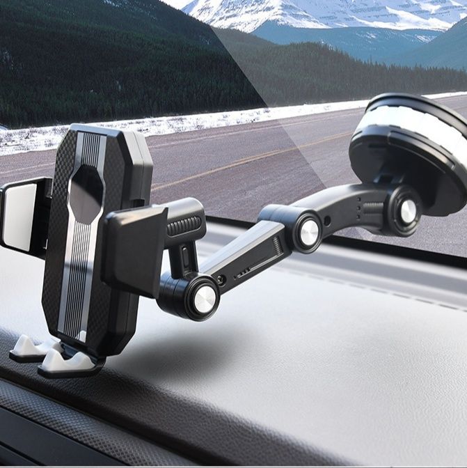 車 スマホホルダー 真空吸着式伸縮アーム付き車載用スマホホルダー