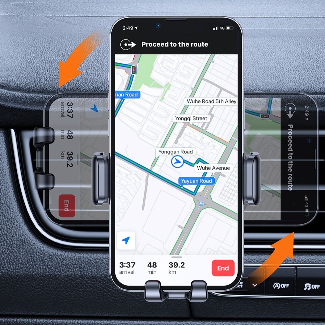 車 スマホホルダー 三百六十度回転式吹き出し口スマホホルダー