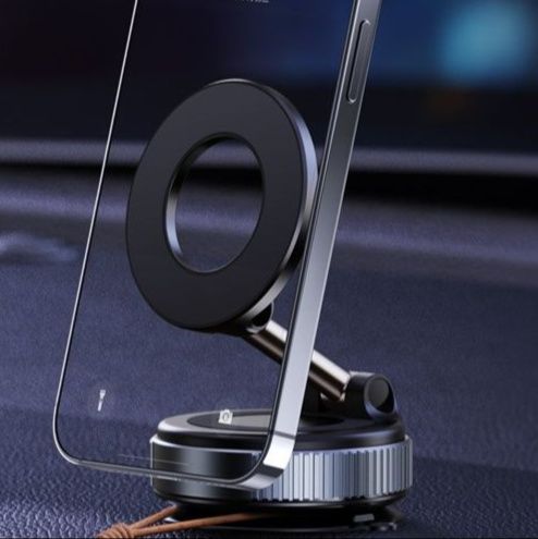 車 スマホホルダー 真空吸盤式角度調整可能磁気車載スマホホルダー
