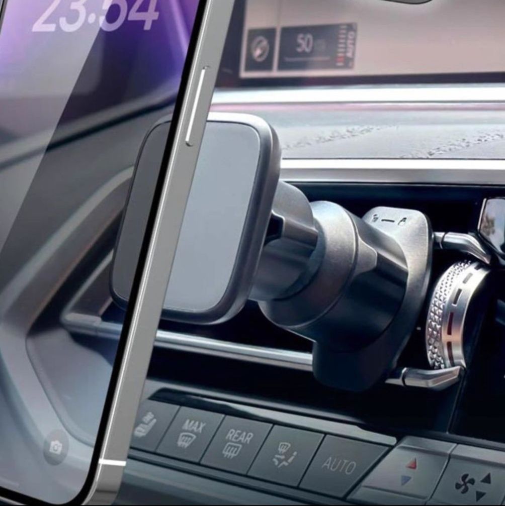 車 スマホホルダー  冷却口取付型球体関節式磁気スマホホルダー