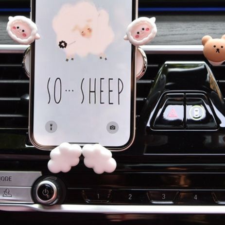 車 スマホホルダー 可愛い動物デザイン重力式車載スマホホルダー
