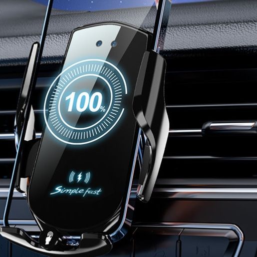 車 スマホホルダー 自動開閉式無線充電車載