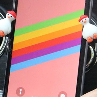 車 スマホホルダー 可愛いペンギン装飾エアコン吹き出し口固定式車載用