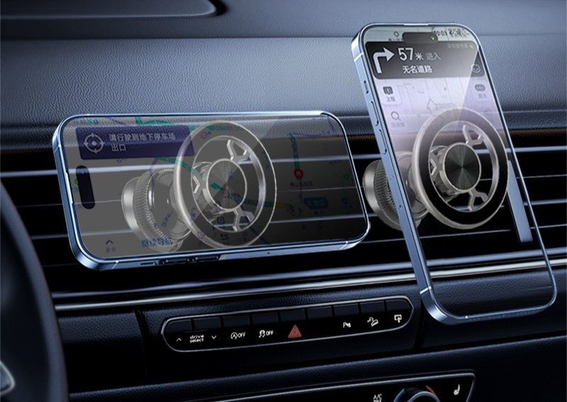 車 スマホホルダー 透明磁気吸着式エアコン取り付け車載ホルダー