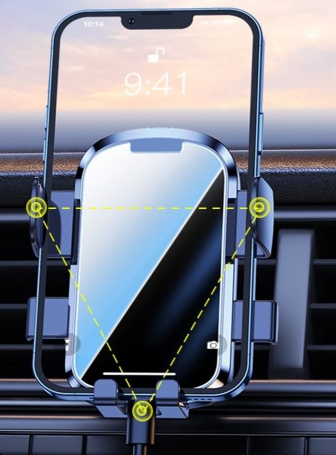車 スマホホルダー 三角固定式車載用携帯電話ホルダー