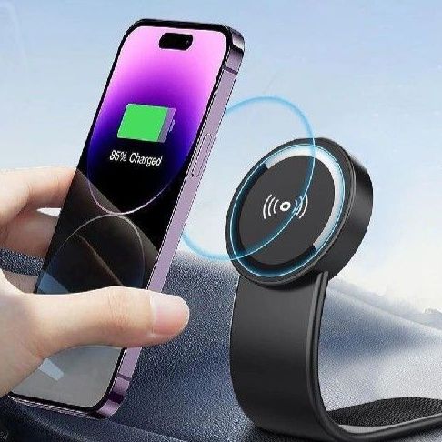 車 スマホホルダー 車載磁気式スマホホルダー付き無線充電器