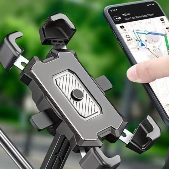 車 スマホホルダー 自動ロック式バイク用ハンドル取付スマホホルダー