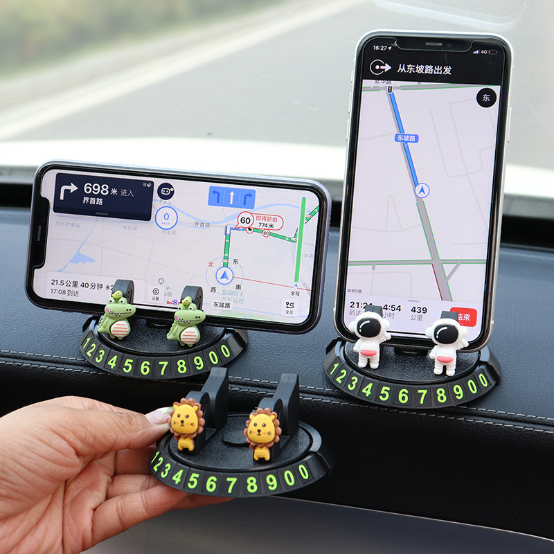 車 スマホホルダー キャラクター付き車用スマホホルダー一時停車番号表示