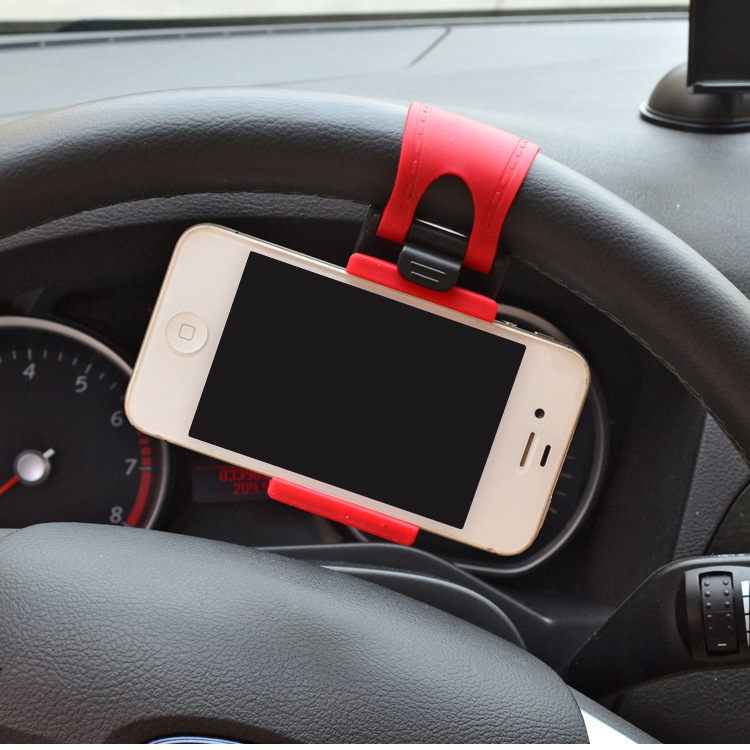 スマホホルダー　車 ハンドル取付けスマートフォンナビ架台