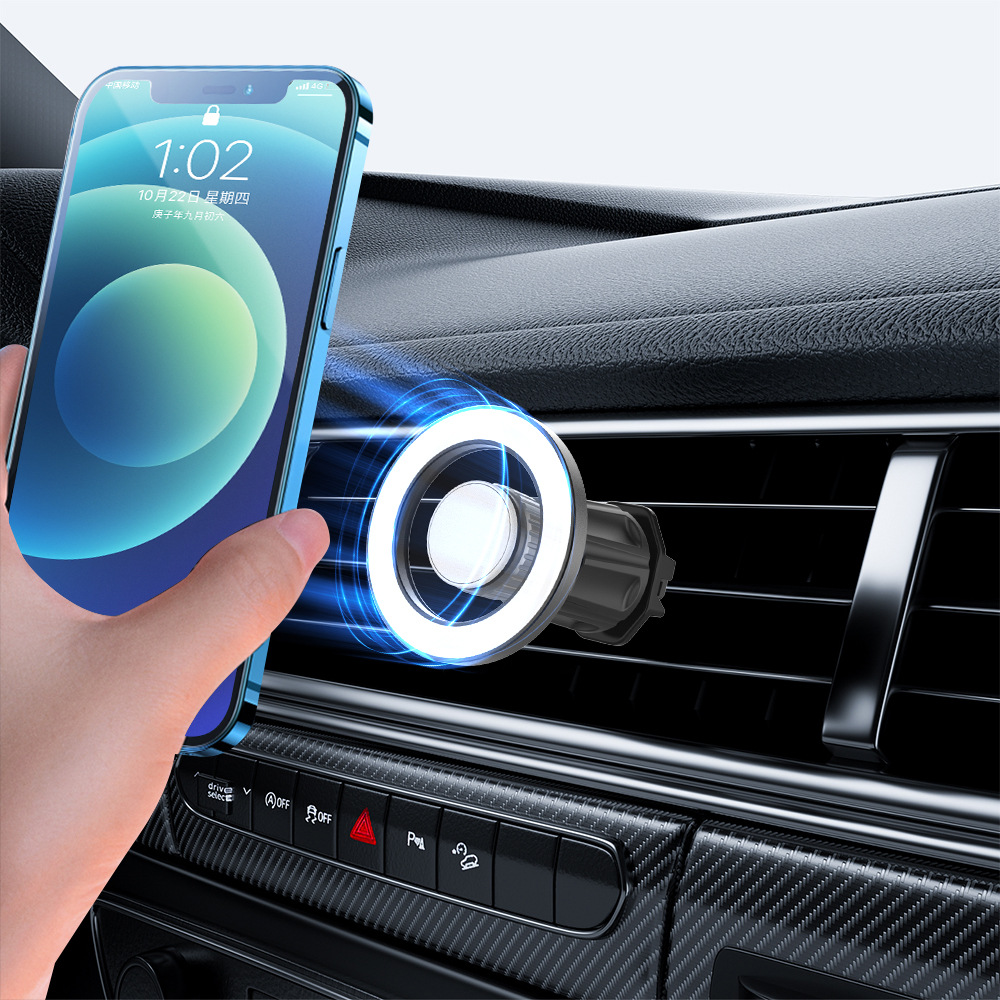 車 スマホホルダー 吹出口取付型磁力式車載携帯端末固定具