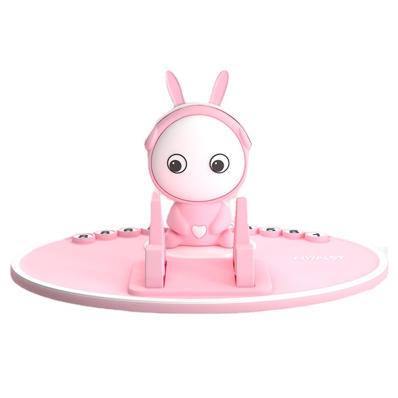 車 スマホホルダー 可愛いうさぎ型車載携帯電話固定台