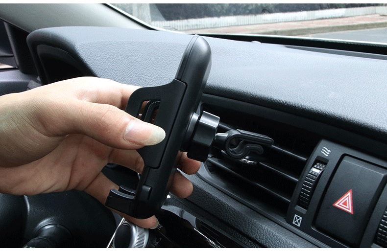 スマホホルダー　車 高級感漂う炭素繊維調スマートフォン取付スタンド