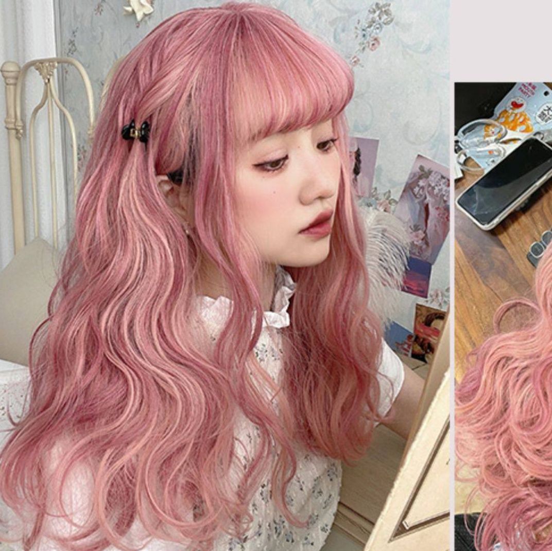 女装 ふんわり姫系ロングウェーブ前髪付きウィッグ