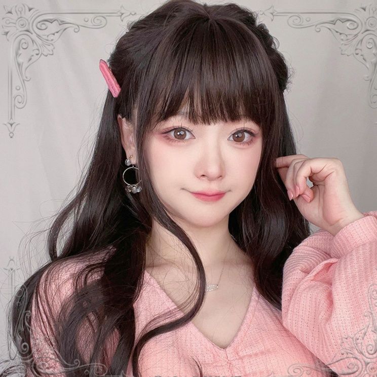女装 空気感前髪ロングウェーブ姫系ウィッグ