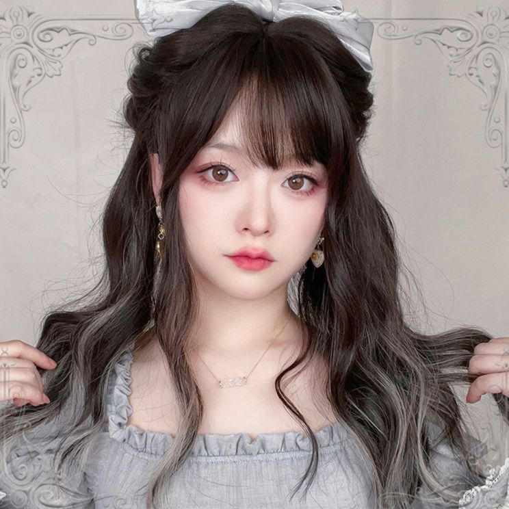 女装 空気感前髪ロングウェーブ姫系ウィッグ