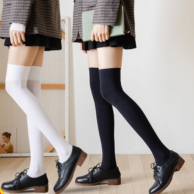 女装 ニーハイ丈美脚見せ着圧サポートタイツ