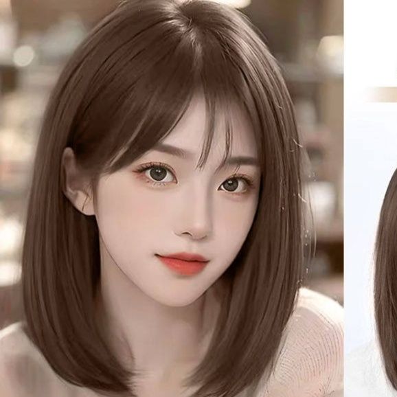 女装 清純系内巻き鎖骨レングス前髪ありウィッグ