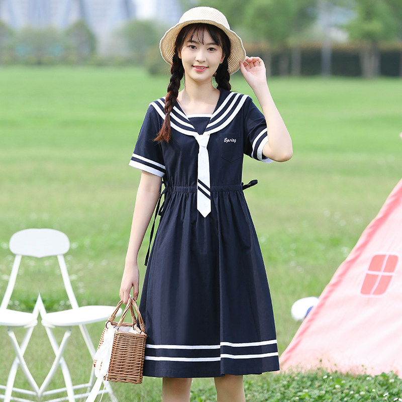 女装 爽やか夏風セーラーワンピース