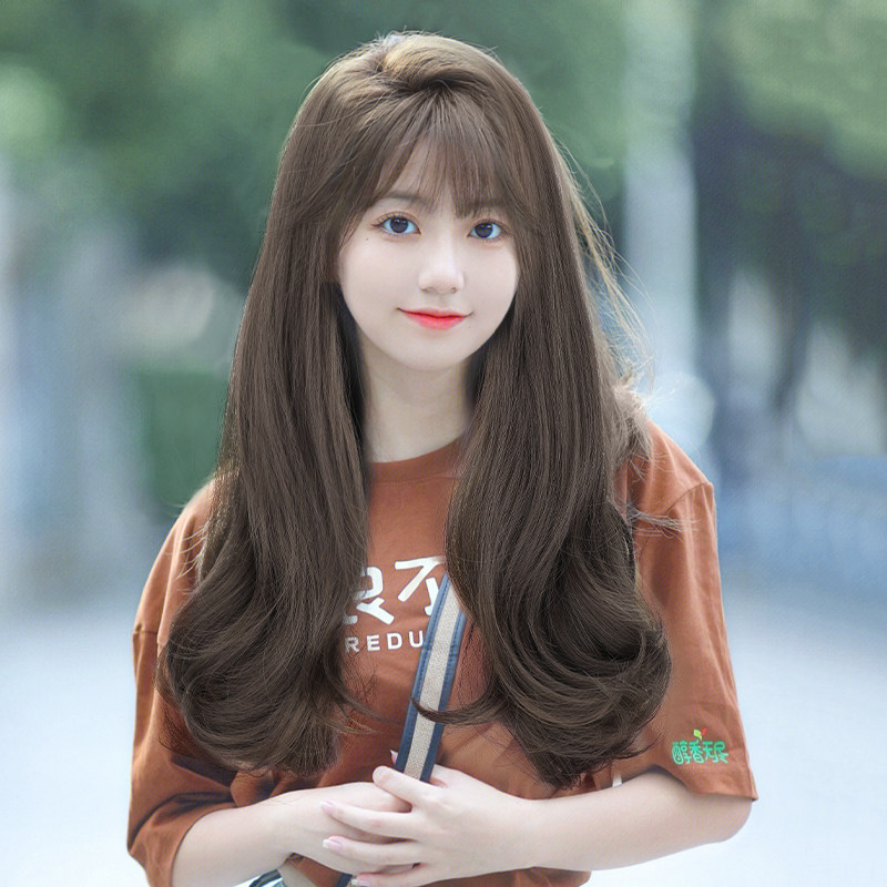 女装 空気感前髪ゆるふわロングウィッグ
