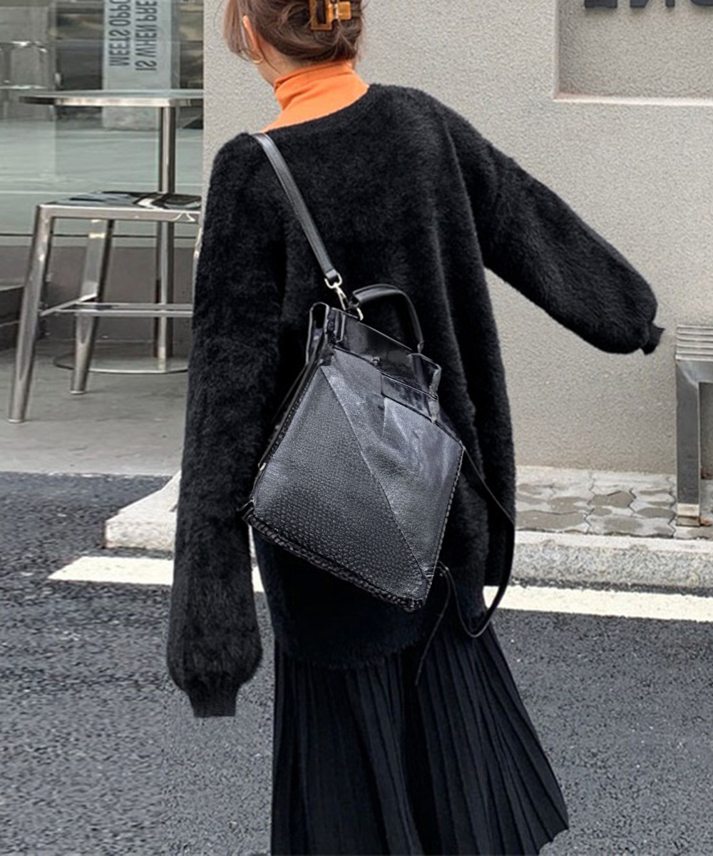 ふわふわもこもこニットスーツ上着女装対応