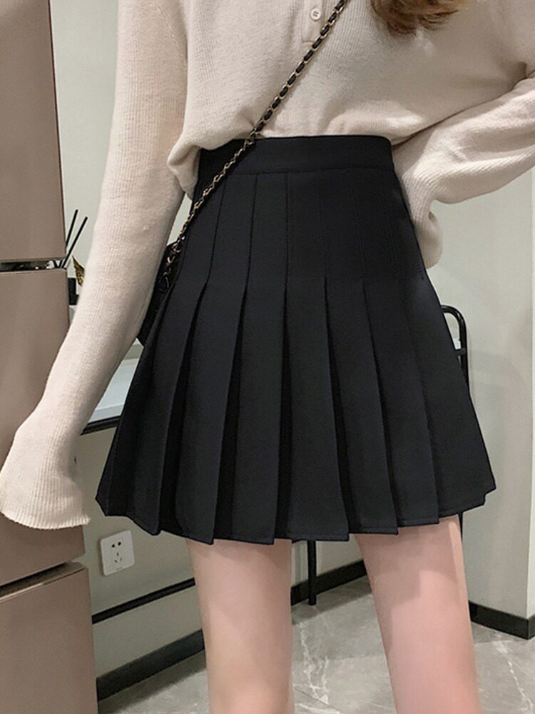 女装 ベーシックプリーツミニスカート